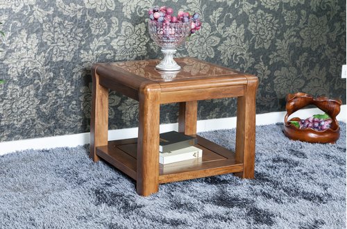 A家.新贵族 现代中式 虎斑木 角几