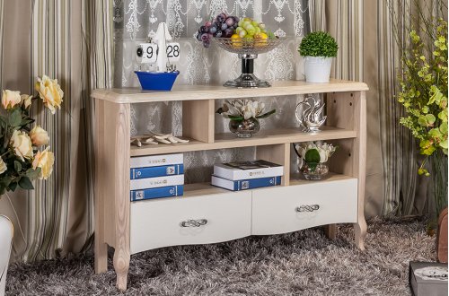 A家.时尚简欧 欧式 白橡木 小饰架