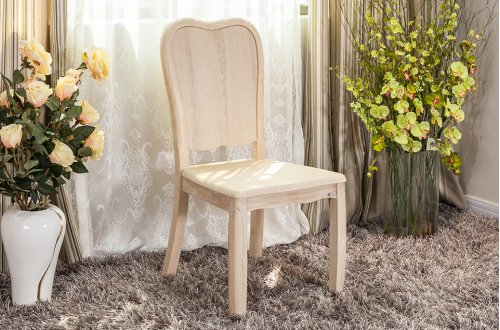 A家.时尚简欧 欧式 白橡木 餐椅