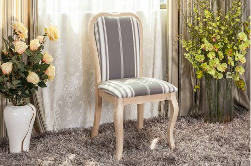 A家.时尚简欧 欧式 白橡木 餐椅