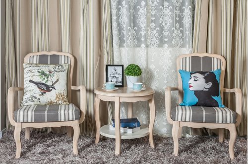 A家.时尚简欧 欧式 白橡木 休闲台/休闲椅