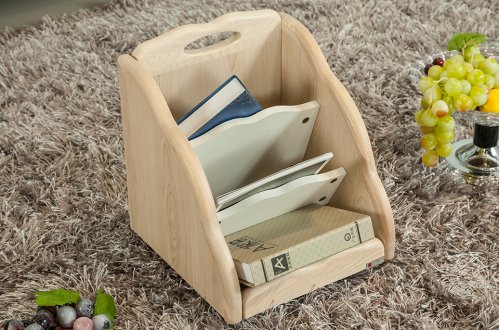 A家.时尚简欧 欧式 白橡木 书报架